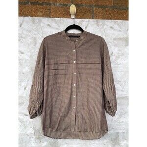 Love Binetti Balloon Sleeve Blouse:
Cottagecore Dark Academia Checkered metallic